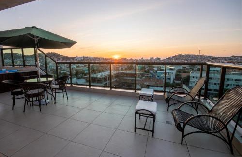 Taio Apartment | Cobertura Pé na Areia com Piscina e Churrasqueira Privativas e Vista para o Mar a 50 m da Praia dos Anjos- SAUNA PISCINA ACADEMIA