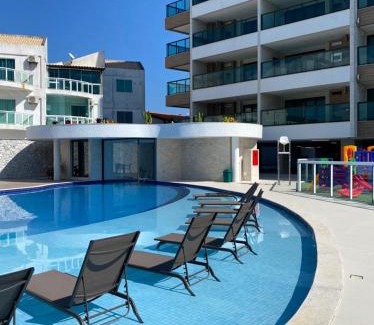Taio Apartment | Cobertura Pé na Areia com Piscina e Churrasqueira Privativas e Vista para o Mar a 50 m da Praia dos Anjos- SAUNA PISCINA ACADEMIA