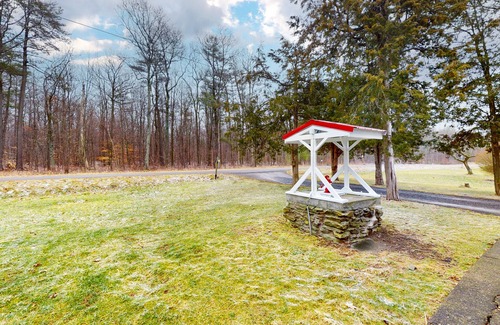 Himrod House | Country escape on 43 acres with boat launch access, a firepit, grill, & W/D