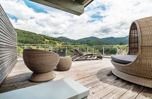 Buehlertal Apartment | Country House Room 'Himmelsglück' with Large Outdoor Terrace, Wi-Fi and Air Conditioning