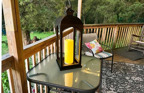 Fountain Run Cabin | Cozy Country Cabin nestled on a quiet restful acreage in the heart of Kentucky