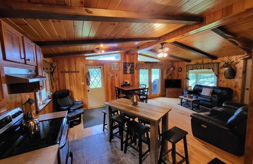 Allagash Cabin | Cozy Getaway - Relax & Unwind - Outdoor Kitchen & Cedar Hot Tub-Riverfront View