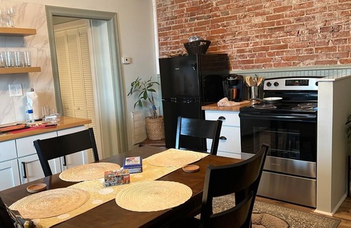 St. Charles Historic District Apartment | Cozy Loft from 1860 in Frenchtown facing Katy trail St Charles MO