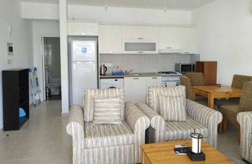 Ghaziveran Apartment | Cozy Mediterranean Flat on Beach, West Coast of Northern Cyprus at Gaziveren