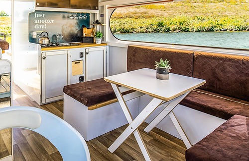 Ophoven Boat Rental | Cozy ship in Ophoven with lake view