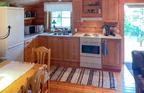 Krokom House | Cozy, small half-timbered house on a small hill overlooking Lake Gysen.