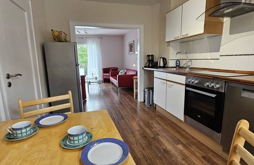 Niederaula House | Cozy vacation home WeitBlickwith a large balcony and terrace to relax on