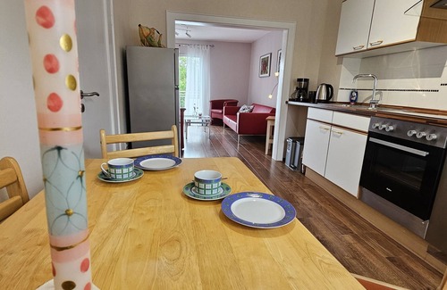 Niederaula House | Cozy vacation home WeitBlickwith a large balcony and terrace to relax on