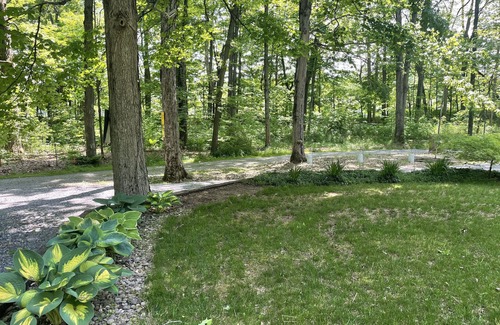 Montoursville House | Creekfront getaway with hot tub and fire pit.