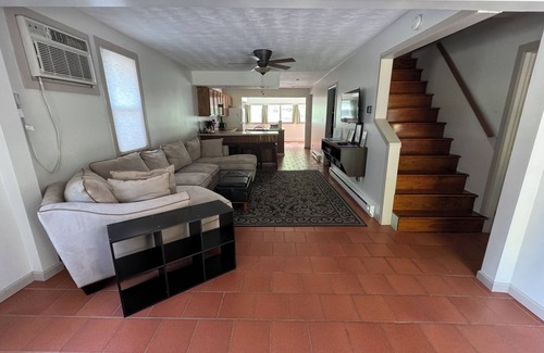 Catawissa Ski Chalet | Creekside Chalet @ Knoebels! Deck, Yard & FirePit