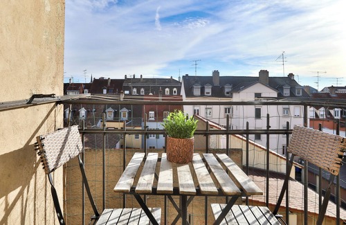 Mulhouse Apartment | Cross-Ventilated Apartment with Breathtaking View in Mulhouse and with balcony
