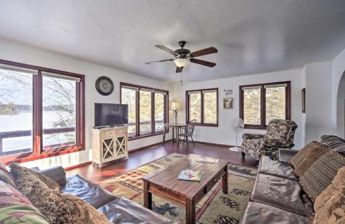 Danbury House | Danbury Cabin with Wraparound Porch on Lang Lake!