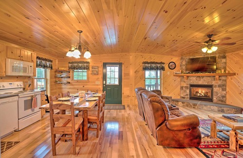 Benezette Cabin | Deck, Hot Tub, Fire Pit: Rustic Cabin in Benezette