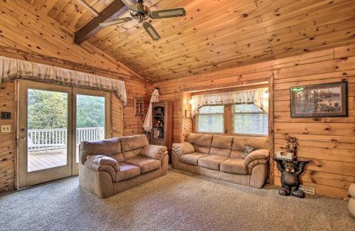 James Creek House | Deck with Private Hot Tub Lakefront Raystown Cabin!