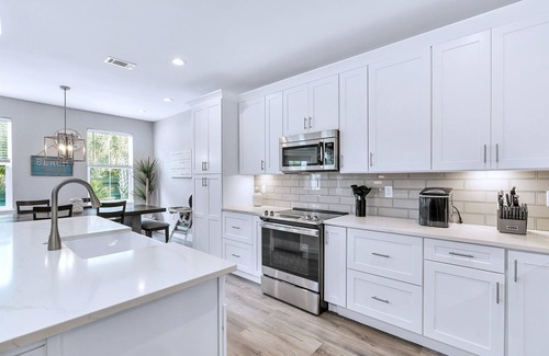 Frangista Beach House | Deja Blue: Private beach steps away, Golf cart, Heated pool, Bunk rooms