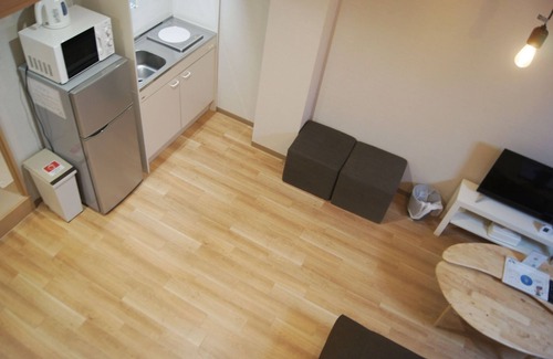 Abeno Apartment | Deluxe family 2 double beds1 single bed separat - Room 302/Osaka Ōsaka