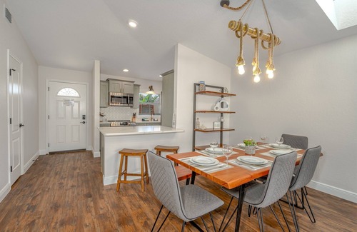 New Smyrna Beach House | Dog Friendly Home w/Private Fenced Yard, Garage & Fire Pit. STEPS to the Beach!