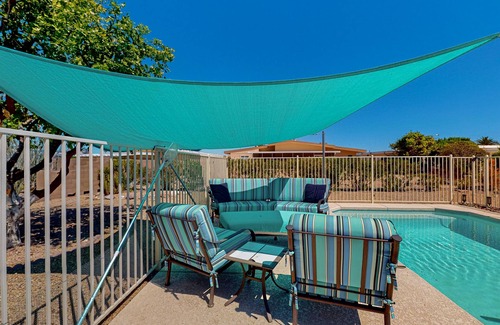 Maricopa County House | Dog-friendly home with private pool, yoga studio, fitness room & great patio