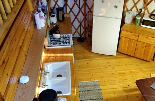Ely Cabin | Eagle Yurt at Wilderness Wind, Ely, MN with 3 bedrooms and full kitchen