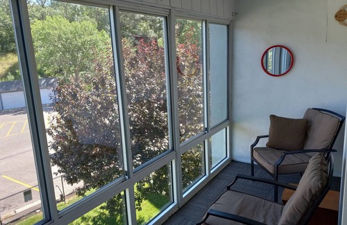 Detroit Lakes Condo | Edgewater Condo, central location, beach,n dock, indoor & outdoor pools, sauna.
