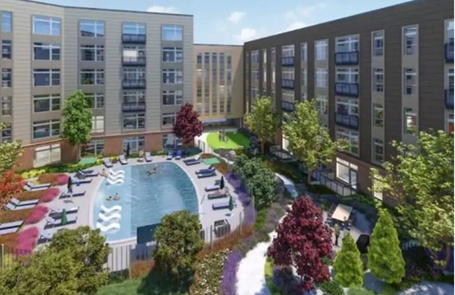 McLean Apartment | Elegant 2BR inTysons: Black & White + Amenities - Gym/Pool/Mall