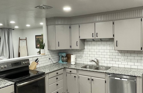 Willard House | Entire Home! Nestled between towering mountains and a family friendly lake.