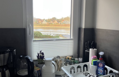 Sehestedt Apartment | Ferienwohnung Erdgeschoss) Haus Ankerplatz , am Nord - Ostsee - Kanal
