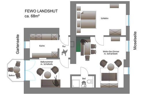 Bernkastel Apartment | Ferienwohnungen am Stadtpalais Fewo-Landshut