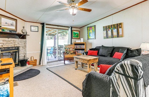 Robbinsville House | Fire Pit and Decks Creekside Cabin in Robbinsville