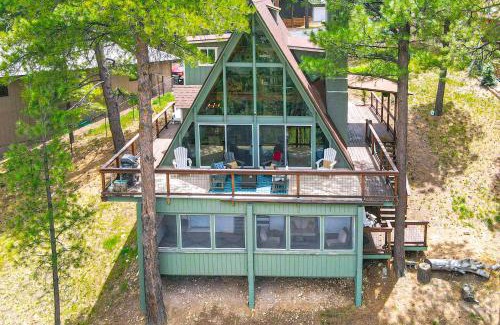 Kachina Village House | Flagstaff A-Frame Cabin with Deck and Lovely Views!