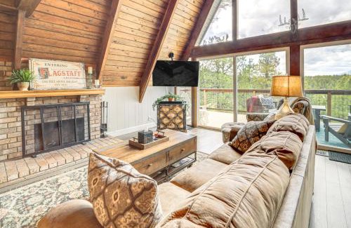 Kachina Village House | Flagstaff A-Frame Cabin with Deck and Lovely Views!