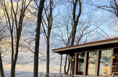 Connellsville House | Frank Lloyd Wright inspired property with sweeping views