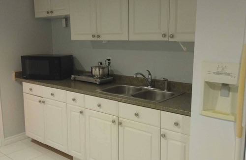 Lisgar Apartment | furnished basement studio, with1 queen bed, a kitchenette, and 1 bathroom. n