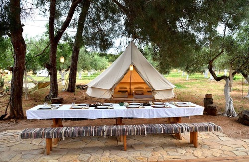 Marathopoli Cottage | Glamping at a Lovely Tent in Skiaxtro- Marathopoli