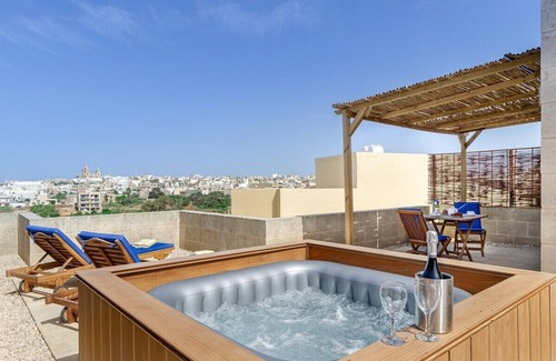 Xaghra Apartment | Gozo PH w/private Rooftop Hot Tub, Terrace + Views