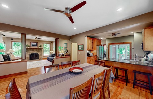 North Lake George House | Green home near beach & hiking trails with firepit, fireplace, beautiful views