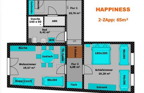 Hofgeismar Apartment | HAPPINESS 2-ZApp 1-OG Hofgeismar-Zentrum!
