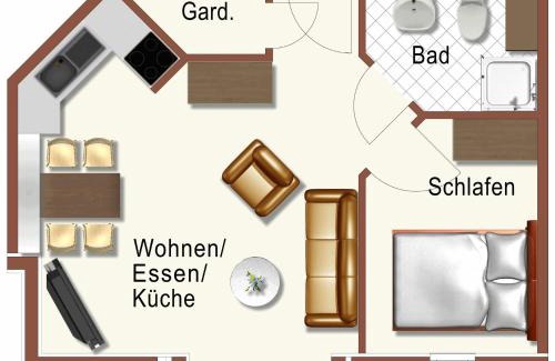 Ostseebad Kuhlungsborn Apartment | Haus Poststraße 1a Fewo 18 - Kleine Schwalbe
