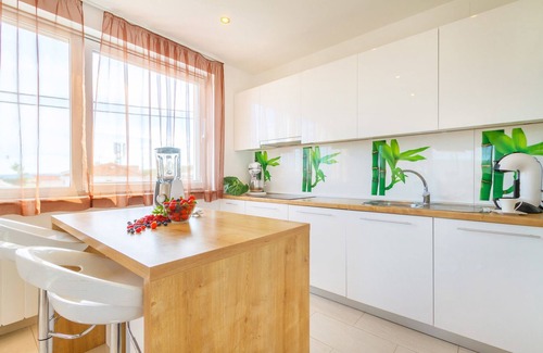 Kornic Villa | Heated roof pool with sea view, jacuzzi, sauna, fitness, children's playground, diving
