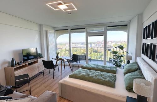 Antonsviertel Apartment | Helles Apartment mit tollem Blick über Augsburg