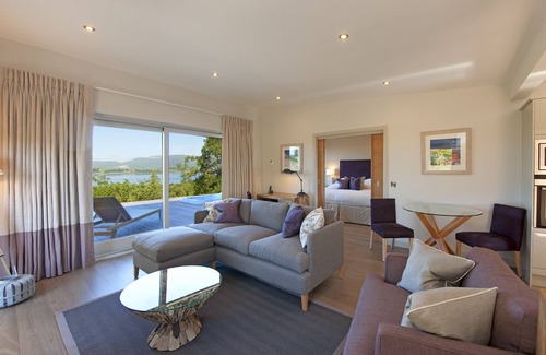Benderloch Cabin | Hilltop Lodges with Hot Tub overlooking Loch Creran and Lismore.