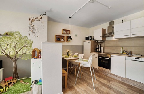Borstendorf Apartment | Holiday Apartment Arzgebirg with Whirlpool, Private Terrace, Treehouse for Children