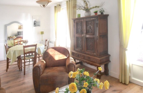 Portbail House | Homerez - Charming House in Portbail with Garden and Sea View