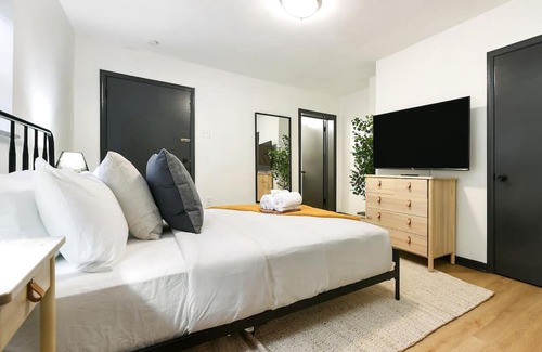 Lower Lawrenceville Apartment | HostWise Stays - Pet Friendly Butler St Apt, Ground Floor with Private Entrance