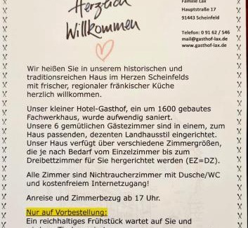 Scheinfeld Hotel | Hotel-Gasthof Krone-Lax