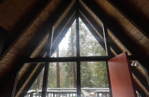 Fern Valley Cabin | House Little Bird Woodsy Retro A-Frame Cabin with Hot Tub