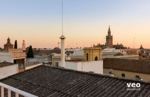 San Bartolome Apartment | Ibarra Terrace. Top-floor duplex with Cathedral views, Santa Cruz