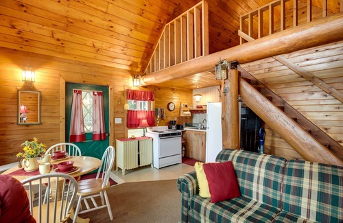 Hill Cabin | Idyllic Little Bass Lake Cabin with Fire Pit!