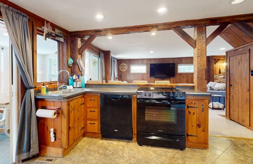 Montgomery Center House | Inviting riverfront home with deck & fireplace, near skiing & golf