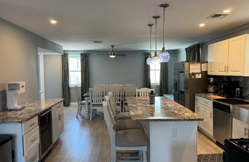 Port Monmouth House | Jersey Shore Beach House + Stock Tank Pool, Pac Man, Corn Hole, Connect Four